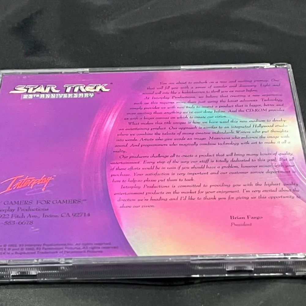 Star Trek 25th Anniversary Interplay Pc Cd rom Game
